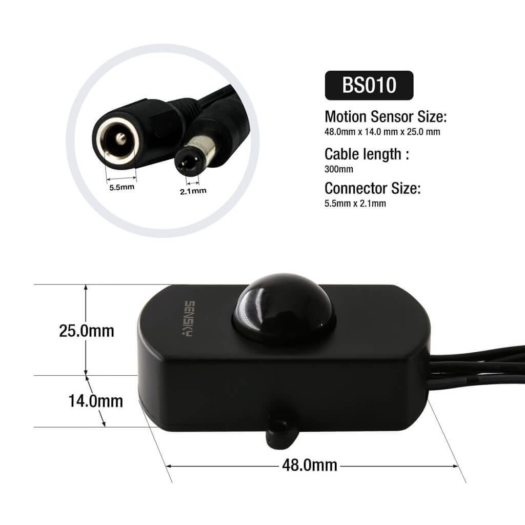 rayzeek bs010 sensor dc dimmer tamanho