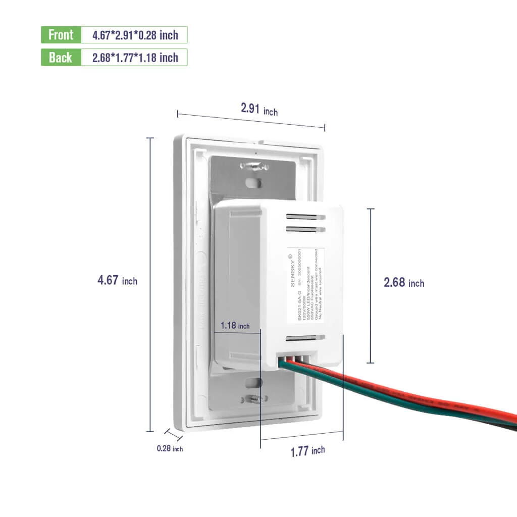 us rz021 motion sensor dimension instruction