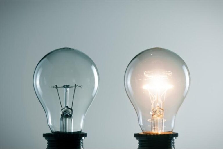 light bulb on and off