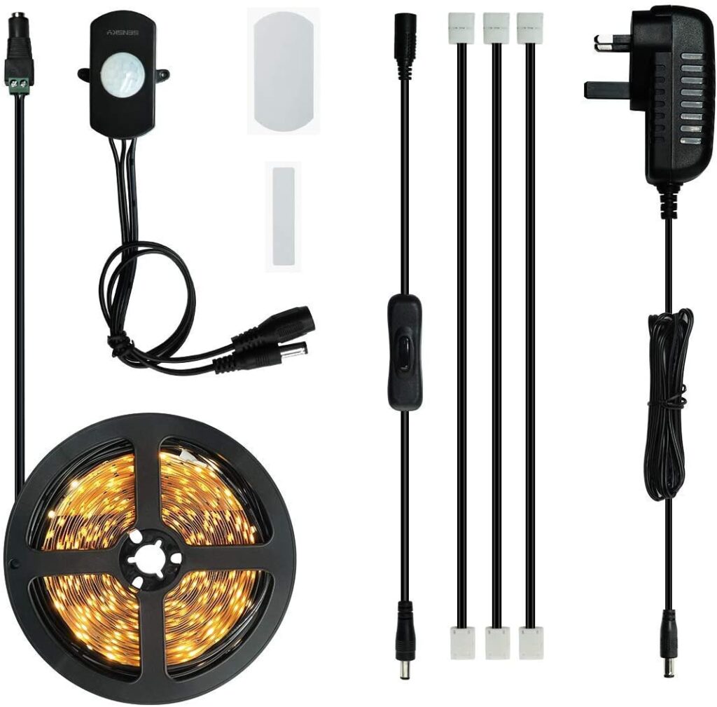 12V motion sensor strip lights US plug