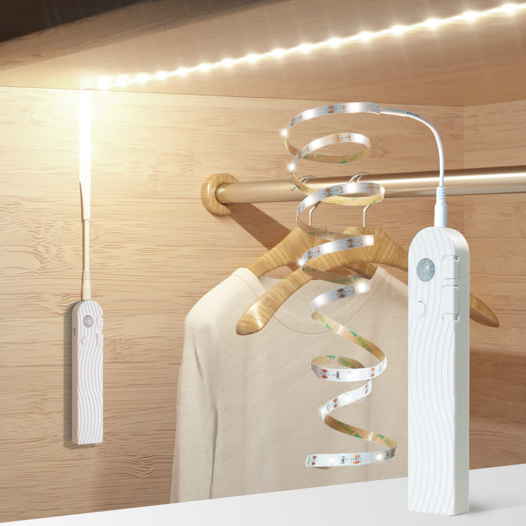 Rechargeable 5V motion activated LED strip light