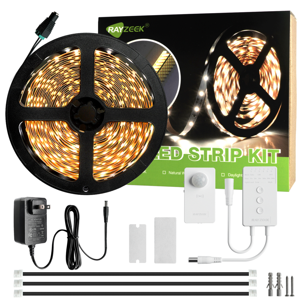 Wireless controller 1X motion sensor kit with warm white LED strip light