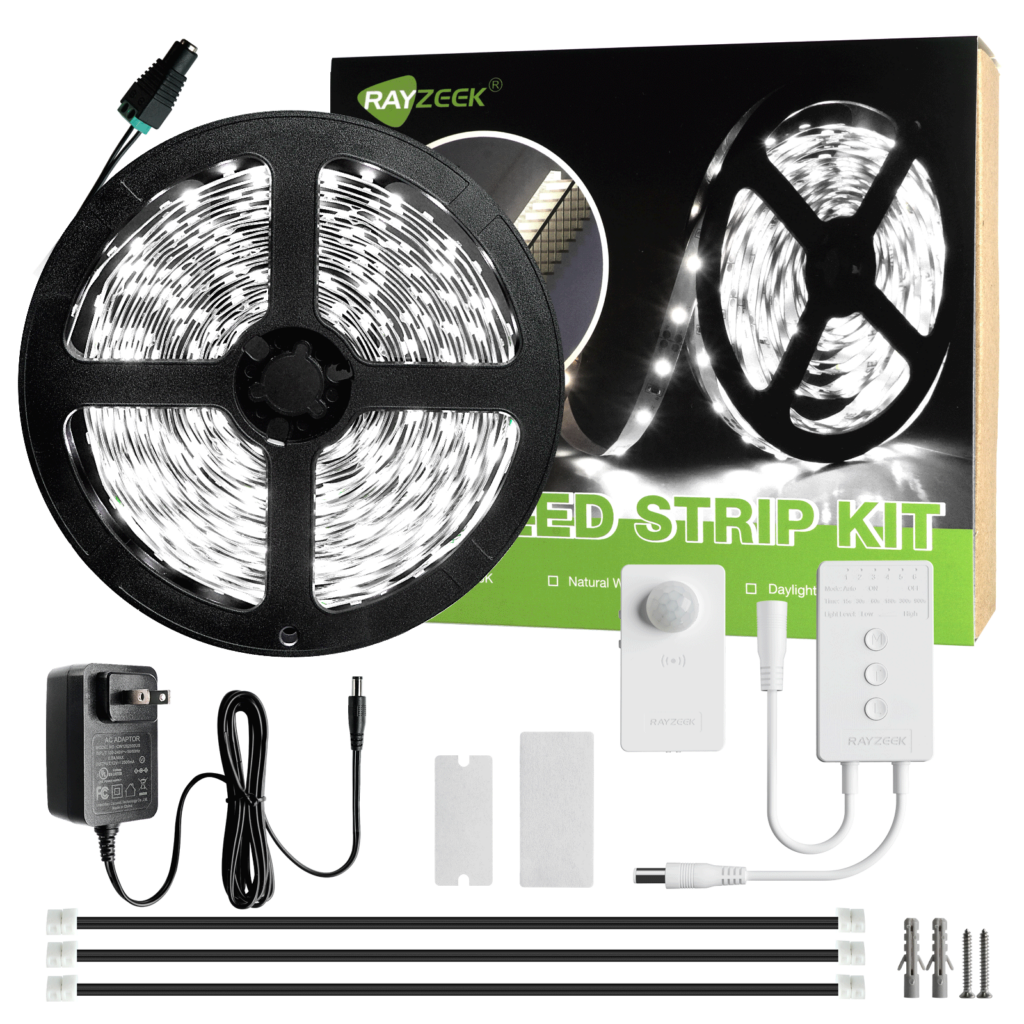 Wireless controller 1X motion sensor kit with cool white LED strip light