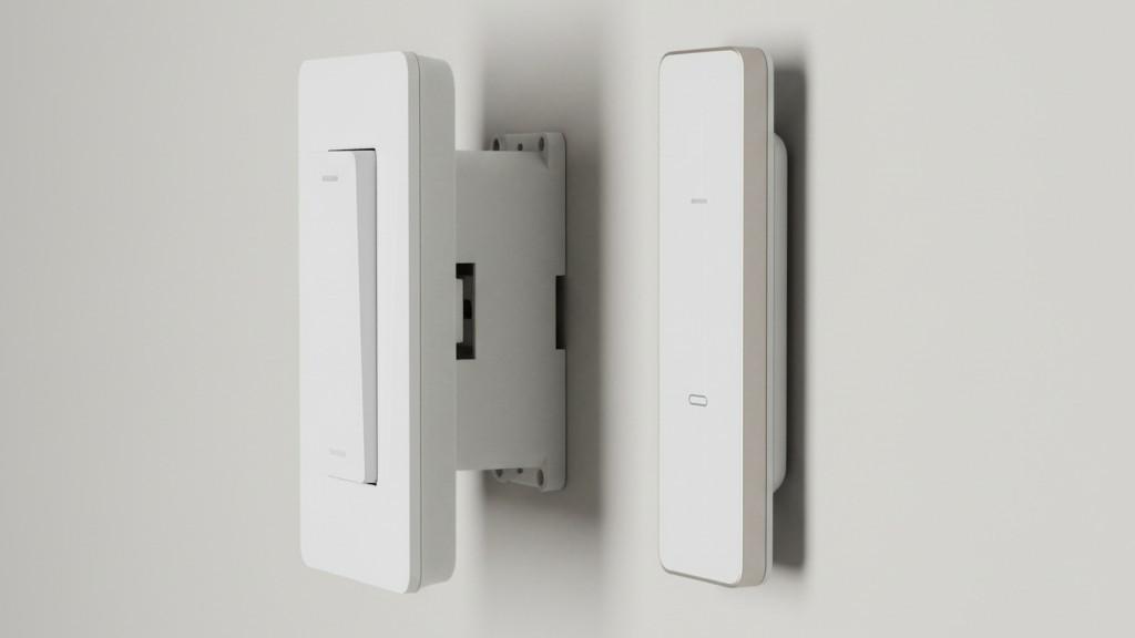 A side-by-side view of a standard bulky smart switch next to a noticeably shallower, slim-profile smart switch designed for tight spaces.