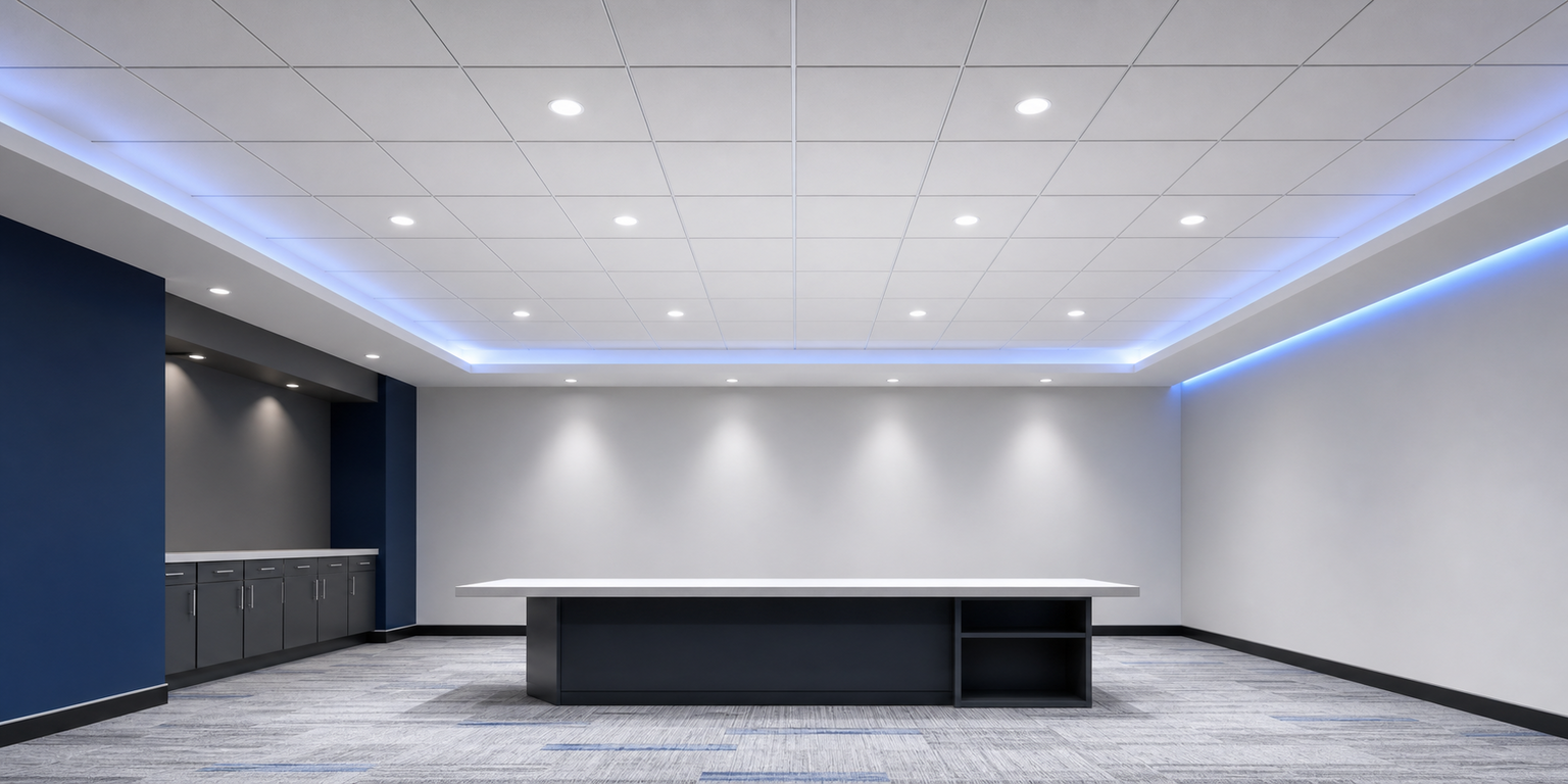Indoor conference room ceiling mount motion sensor application