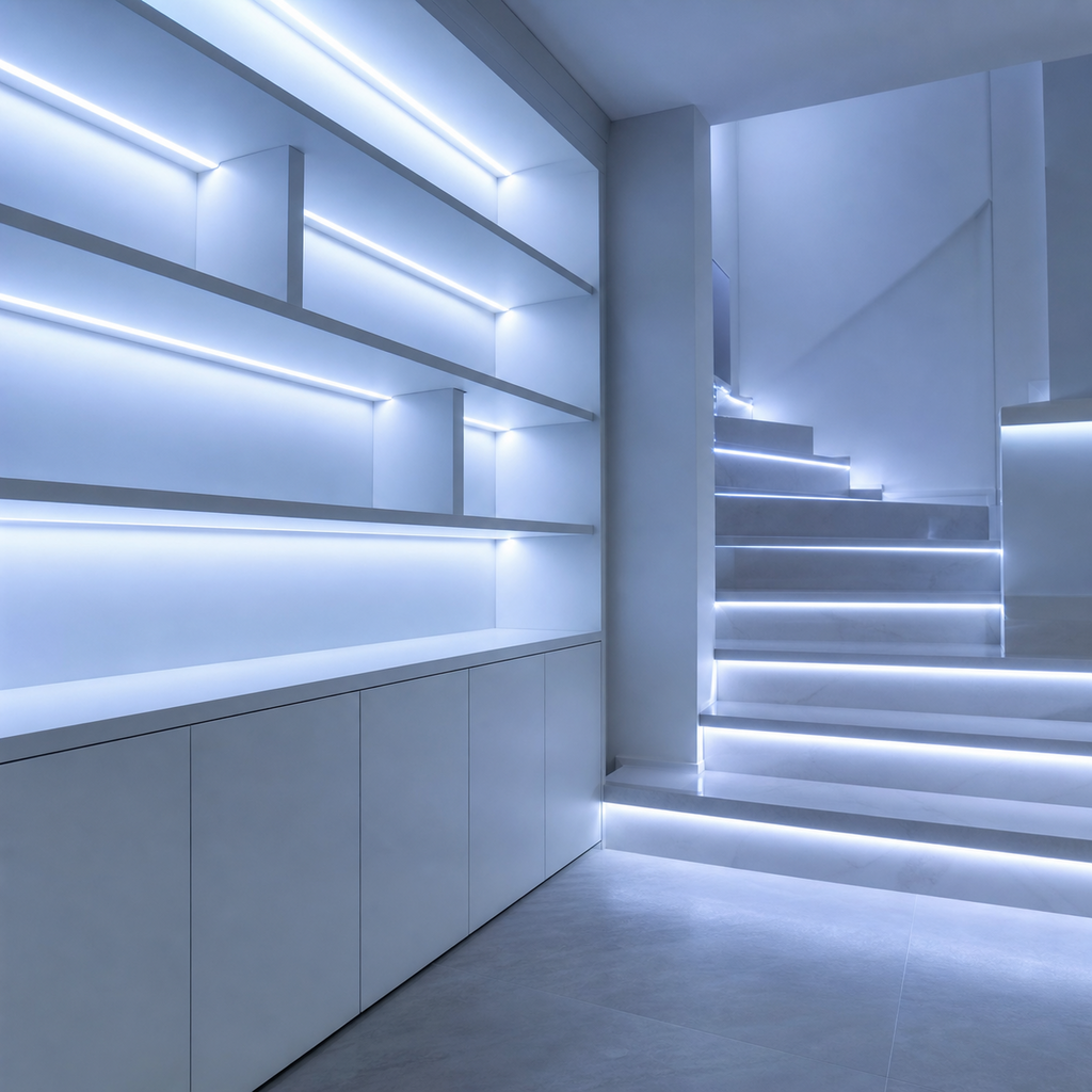 Indoor low voltage lighting controlled by wireless motion sensor
