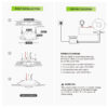 RZ038 12V 24V DC wiring and spring clip installation diagram