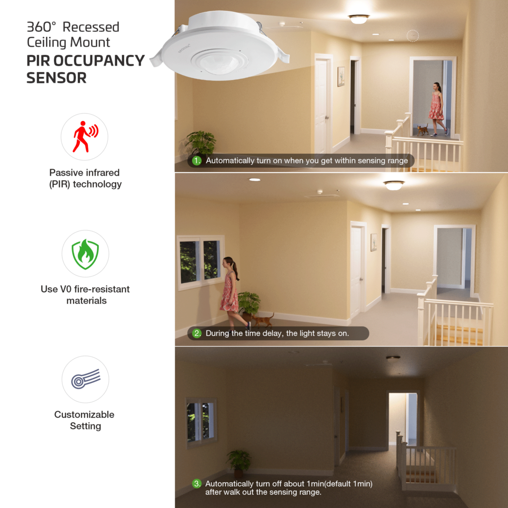 RZ038 time delay sequence for hallway lighting control